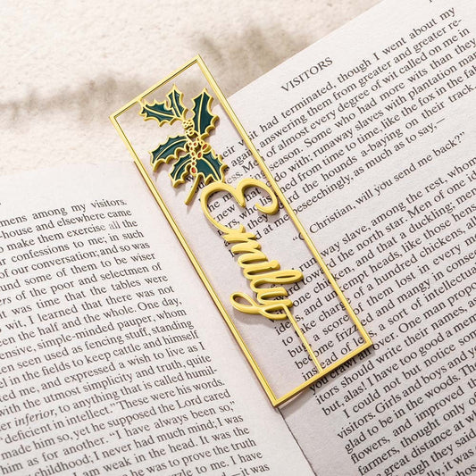 Custom Handmade Watercolor Birthday Flower Name Bookmark, Colorful Birthday Flower Stainless Steel Bookmark, Gift for Book Lovers/Readers