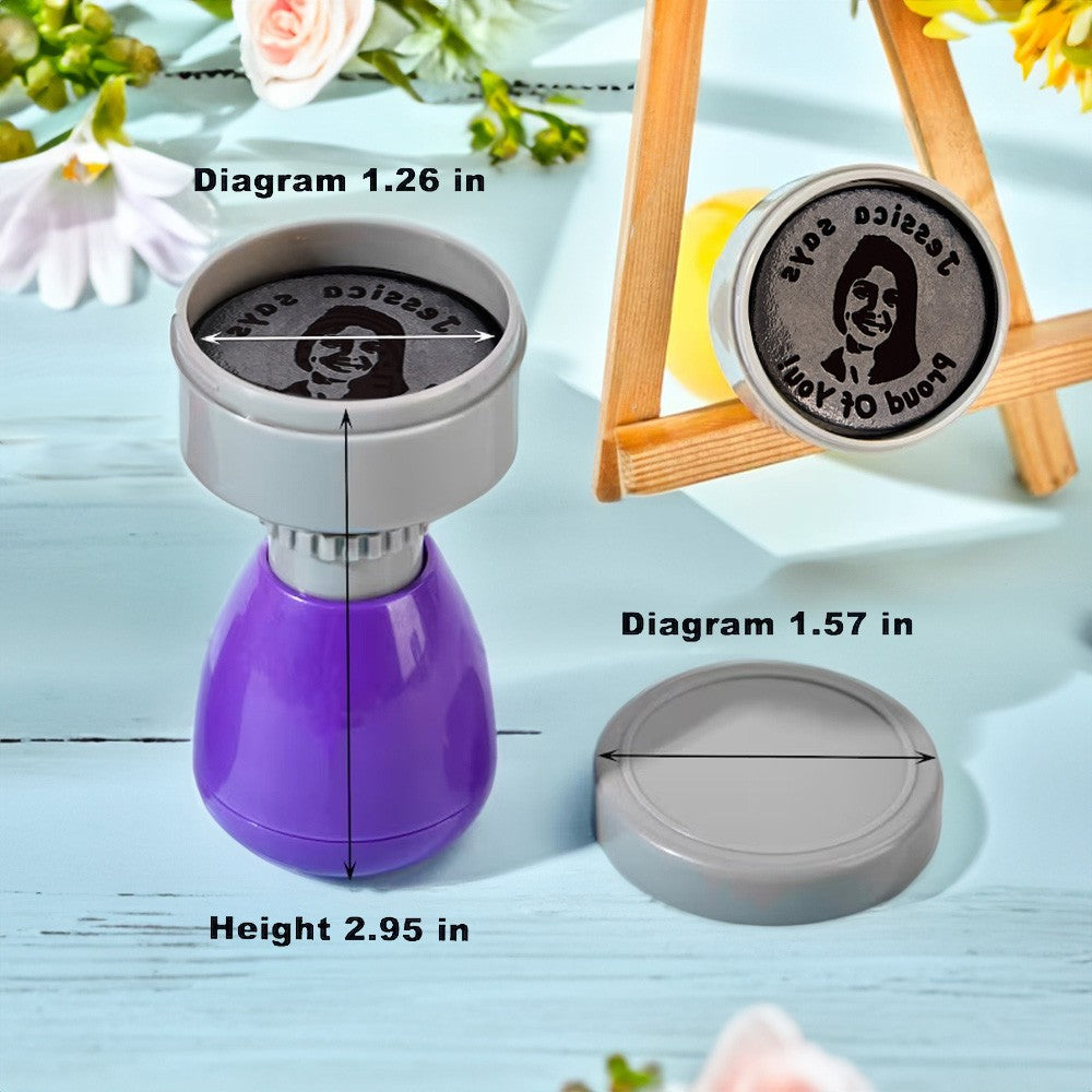 Custom Face Portrait Self-Inking Teacher Stamps for Classroom, Logo Stamps for Homework Grading, Back To School Thank You Gift for Teacher