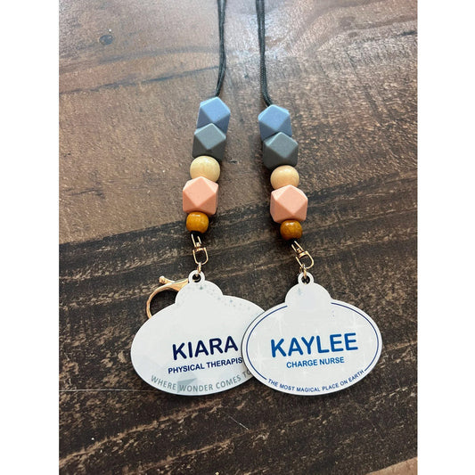 Personalized Lanyard Name Tag Badge, Teacher Lanyard