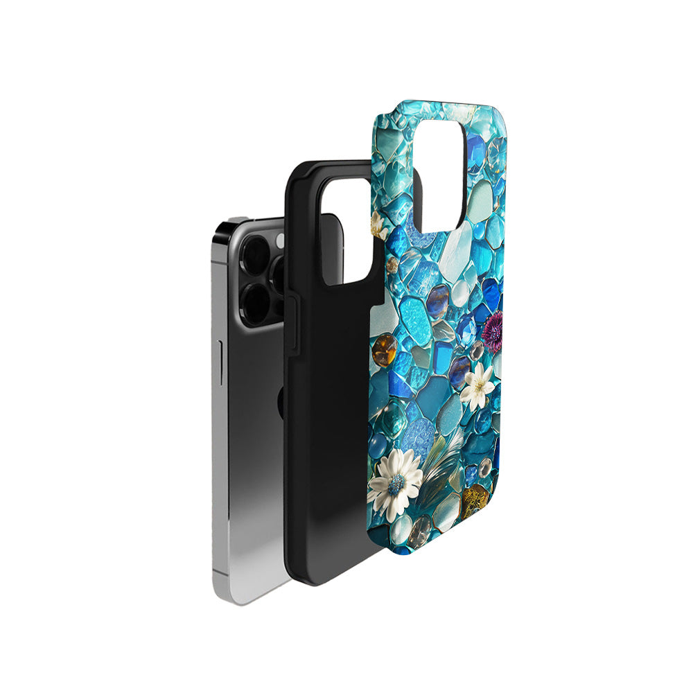 3D Mosaic Glass Texture Phone Case for iPhone, Samsung Galaxy, Google Pixel