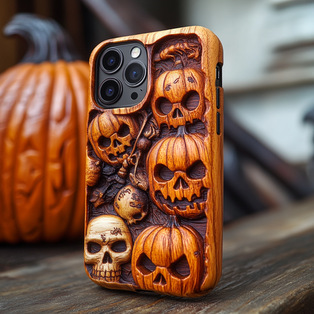 Spooky szn/Spooky Season Halloween Phone Cases, Multiple Designs,Spooky Season Pumpkin and Skull Patterns for iPhone, Samsung Galaxy, Google Pixel