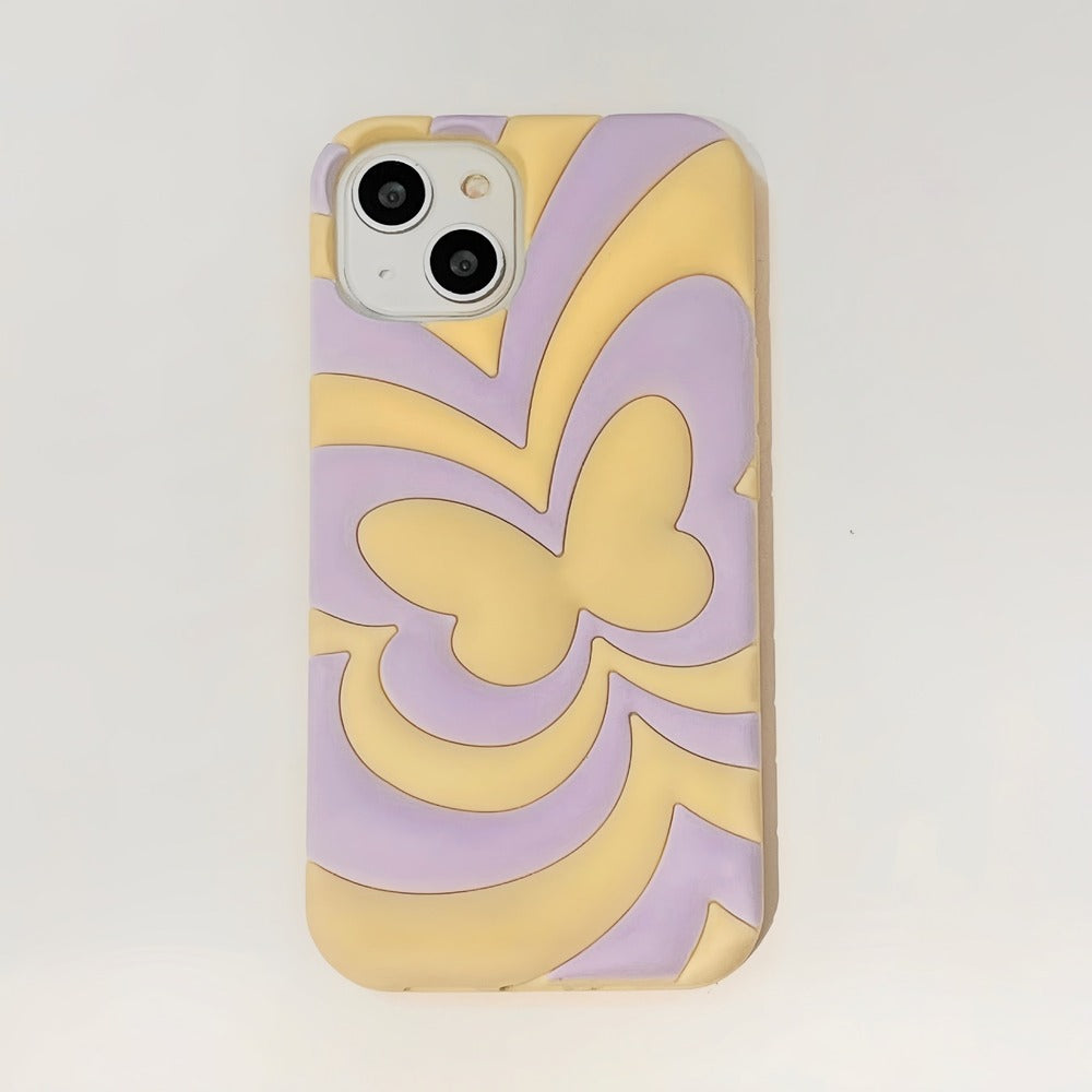Colorful 3D Cartoon Butterfly Soft Silicone iPhone Case