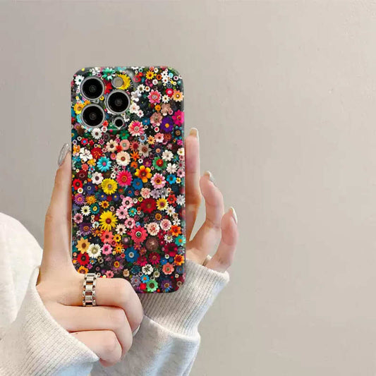 Vibrant Floral Phone Case,Colorful Flower Pattern Design For iPhone, Samsung Galaxy, Google Pixel, Xiaomi