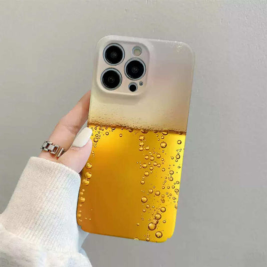 Minimalist Beer Design Phone Case,Creative Slim Cover for iPhone, Samsung Galaxy, Google Pixel, Xiaomi