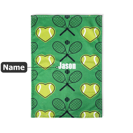 Personalized Tennis Towel with Name, Soft Absorbent Tennis Sweat Towel, Tennis Gear Stuff Accessories, Gym Gift for Tennis Lover/Tennis Team