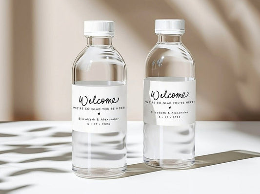 Wedding Welcome Water Bottle Labels || Wedding Water Bottle Labels, Water Bottle Sticker, Water Bottle Wrapper