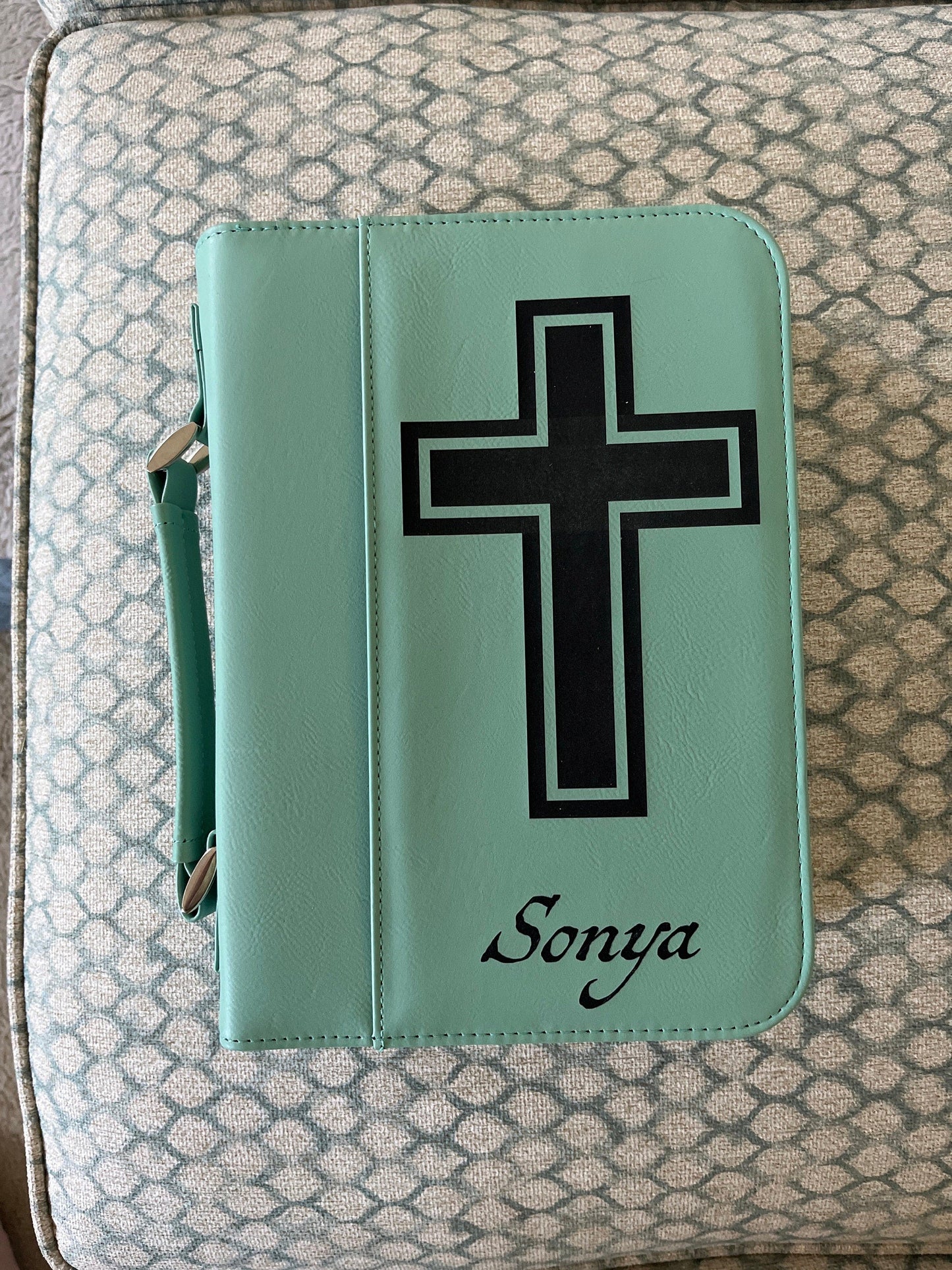 Personalized Bible Cover, Monogram Engraved Leather Bible Cover, Custom Cover For Bible, Religious Gifts, Gifts For Grandma, Christmas Gift