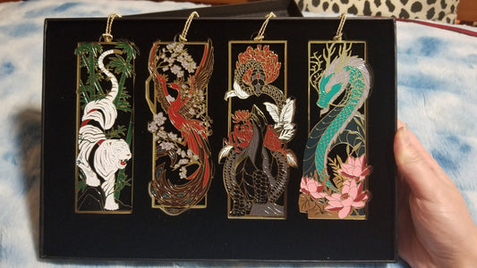 The Four Guardians Metal Bookmark Box Set | Book Lover Gift | Fantasy Collector Set | Limited Edition Mythology Based Design