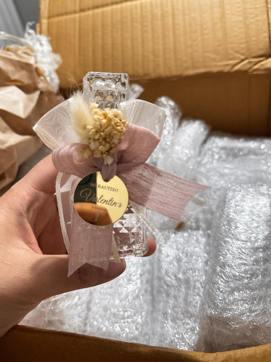 Holy Water Glass Bottle Empty, Religious Gift, Baptism Favor For Girl and Boy, Holy Communion Favor, Blessed Holy Water Bottle, Baptism Gift