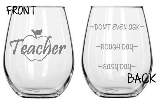 Teacher Glass FREE Personalization