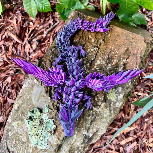 Magic Wing Crystal Dragon Glow In Dark Rainbow 3D Printed Bookshelf Decor Desk Decoration Fidget Sensory Toy Stress Cosplay Fantasy Winged