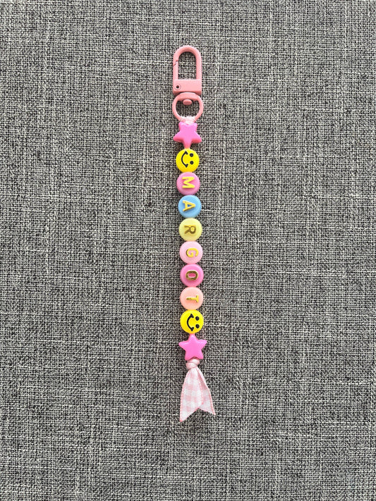 Personalized Keychain/Bag Charm for Diaper Bag, Baby Gift, Kid Gift, Backpack Name Tag, Birthday Gift, School, Mother's Day Gift, Teacher