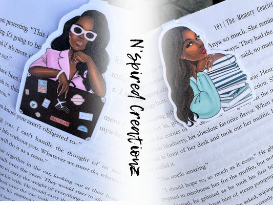 Magnetic Bookmarks for Women of Color | Black Women Who Love To Read | Black Girl Book Club | Book Accessory | Bookish Gift | Book Lover