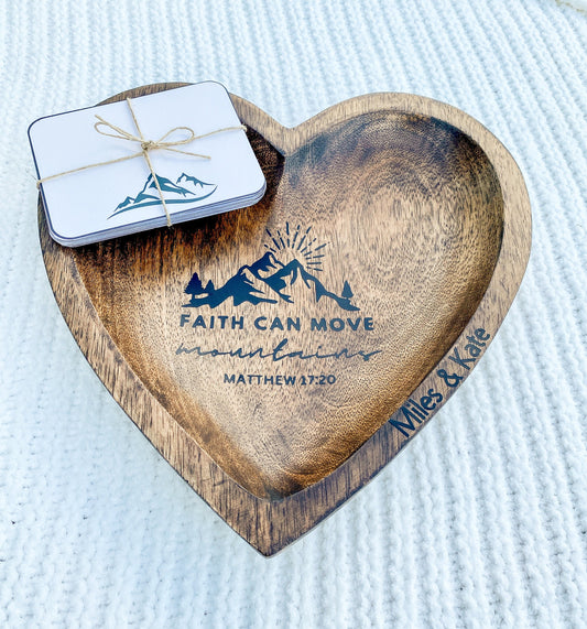 Scripture Bowl Personalized Wood Prayer Card Bowl Blessing Bowl Christian Gift Bible Verse Gift Housewarming Gift Wedding Gift Encouragement