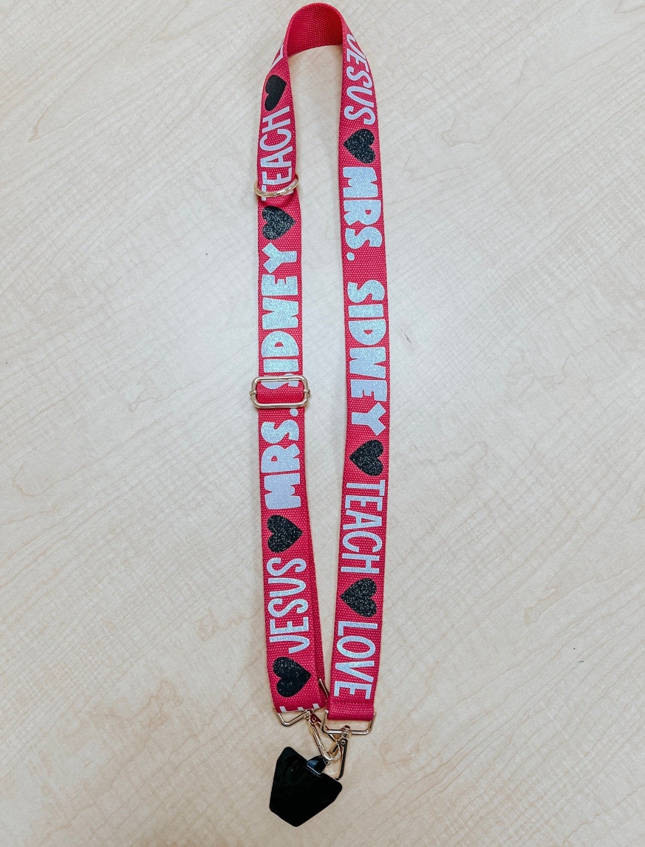 Teacher Crossbody Strap / Teacher Custom Gift / Teacher Badge Holder / Cell Phone Sling / Crossbody Phone Strap / Teacher Accessories