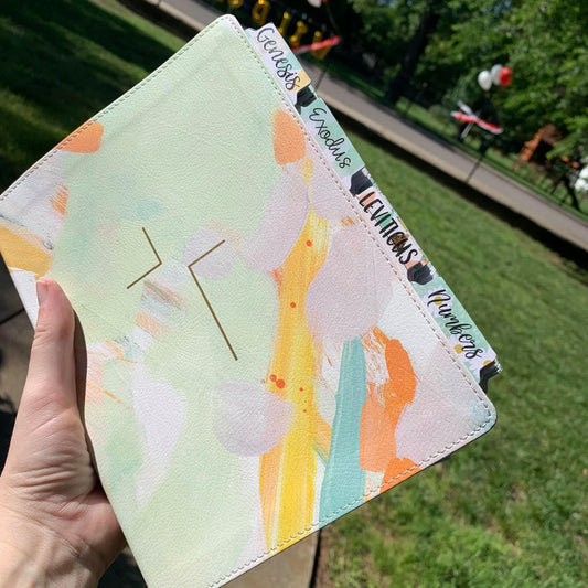 PERSONALIZE Bible, ESV The Jesus Bible, Bible with Installed Laminated Tabs, ESV Bible, Leather,Gift Bible, Holy Bible, Bible Tab Package