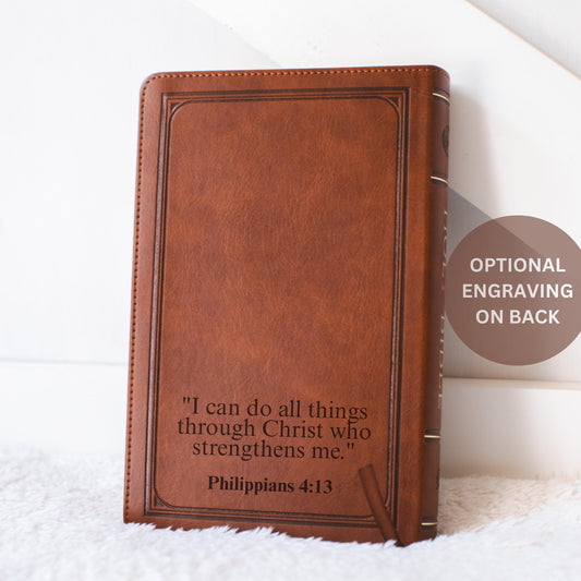 Custom Engraved Bible Personalized Christian Gift for Baptism Custom Name Engraved KJV Bible for Men Gift for Confirmation Bible Custom KJV