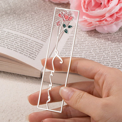 Custom Handmade Watercolor Birthday Flower Name Bookmark, Colorful Birthday Flower Stainless Steel Bookmark, Gift for Book Lovers/Readers