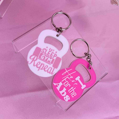 Funny Gym Sayings on A Keychain, Customizable Colors, Used for A Bag, Gym Bag, Backpack, Made with Acrylic