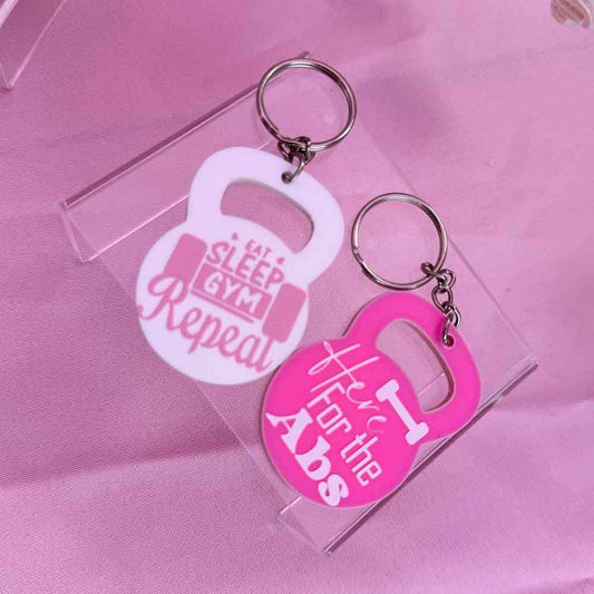 Funny Gym Sayings on A Keychain, Customizable Colors, Used for A Bag, Gym Bag, Backpack, Made with Acrylic