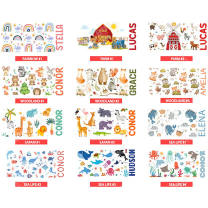 Custom Kids Water Bottle, Personalized Toddler Tumbler with Name, Children Back to School Thermos / Stainless Steel Cup for Boy and Girls