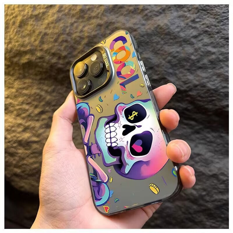 Colorful Skeleton Themed iPhone Case for Halloween