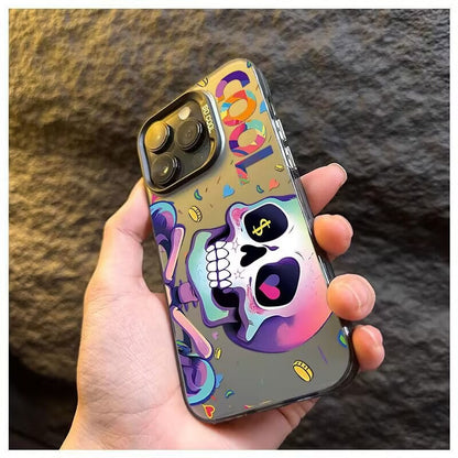 Colorful Skeleton Themed iPhone Case for Halloween