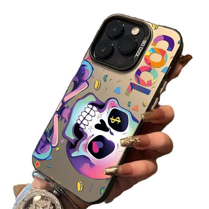 Colorful Skeleton Themed iPhone Case for Halloween