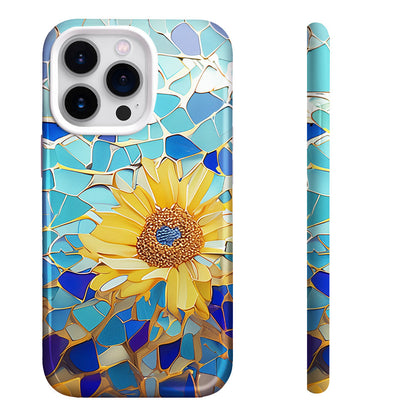Sunflower Mosaic Phone Case,Multiple Styles for iPhone, Samsung Galaxy, Google Pixel