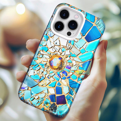 3d Stained Glass Mosaic Phone Case, Multiple Styles Available for iPhone, Samsung Galaxy, Google Pixel