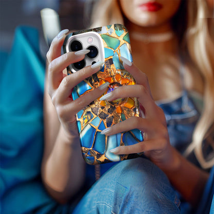 3d Stained Glass Mosaic Phone Case, Multiple Styles Available for iPhone, Samsung Galaxy, Google Pixel