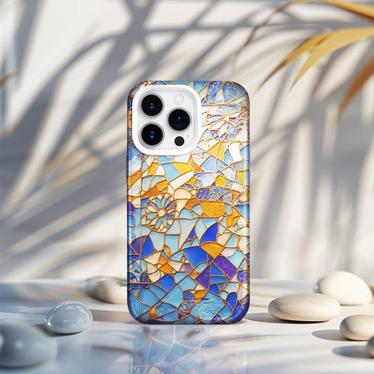 Mosaic Art Style Custom Phone Case,Unique Geometric Pattern for iPhone, Samsung Galaxy, Google Pixel