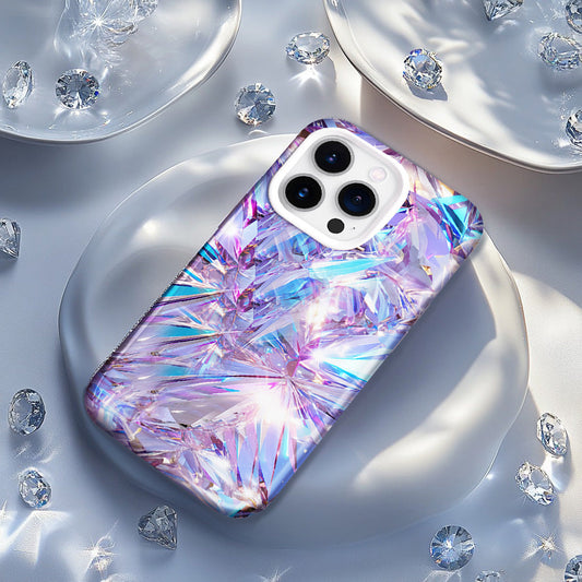 3D Pink Mosaic Glass Texture Phone Case,Stunning Design for iPhone, Samsung Galaxy, Google Pixel