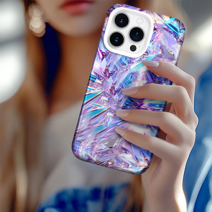 3D Pink Mosaic Glass Texture Phone Case，Stunning Design for iPhone, Samsung Galaxy, Google Pixel