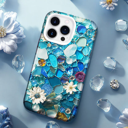 3D Mosaic Glass Texture Phone Case for iPhone, Samsung Galaxy, Google Pixel