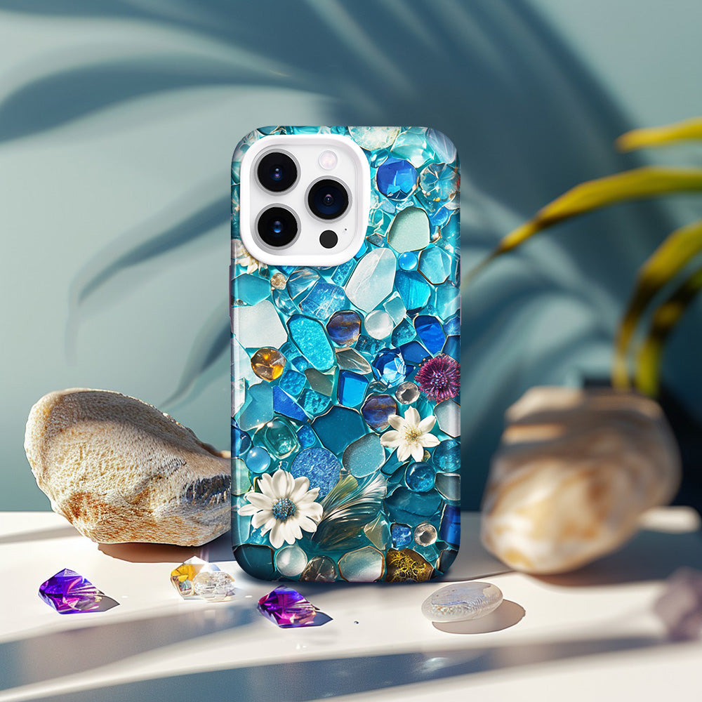 3D Mosaic Glass Texture Phone Case for iPhone, Samsung Galaxy, Google Pixel