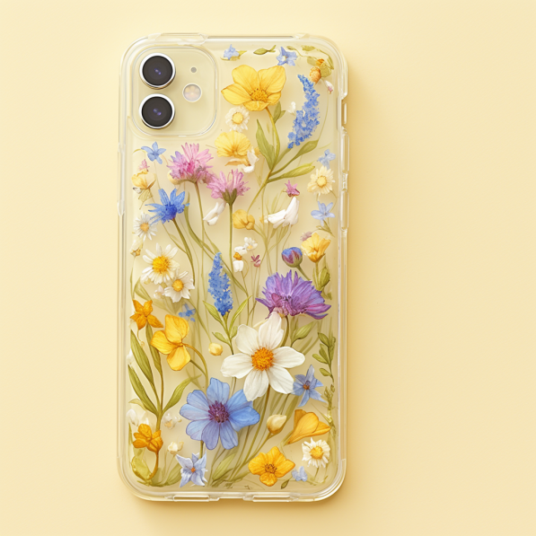 Handcrafted Resin Pressed Flower DIY Phone Case for iPhone, Samsung Galaxy, Google Pixel