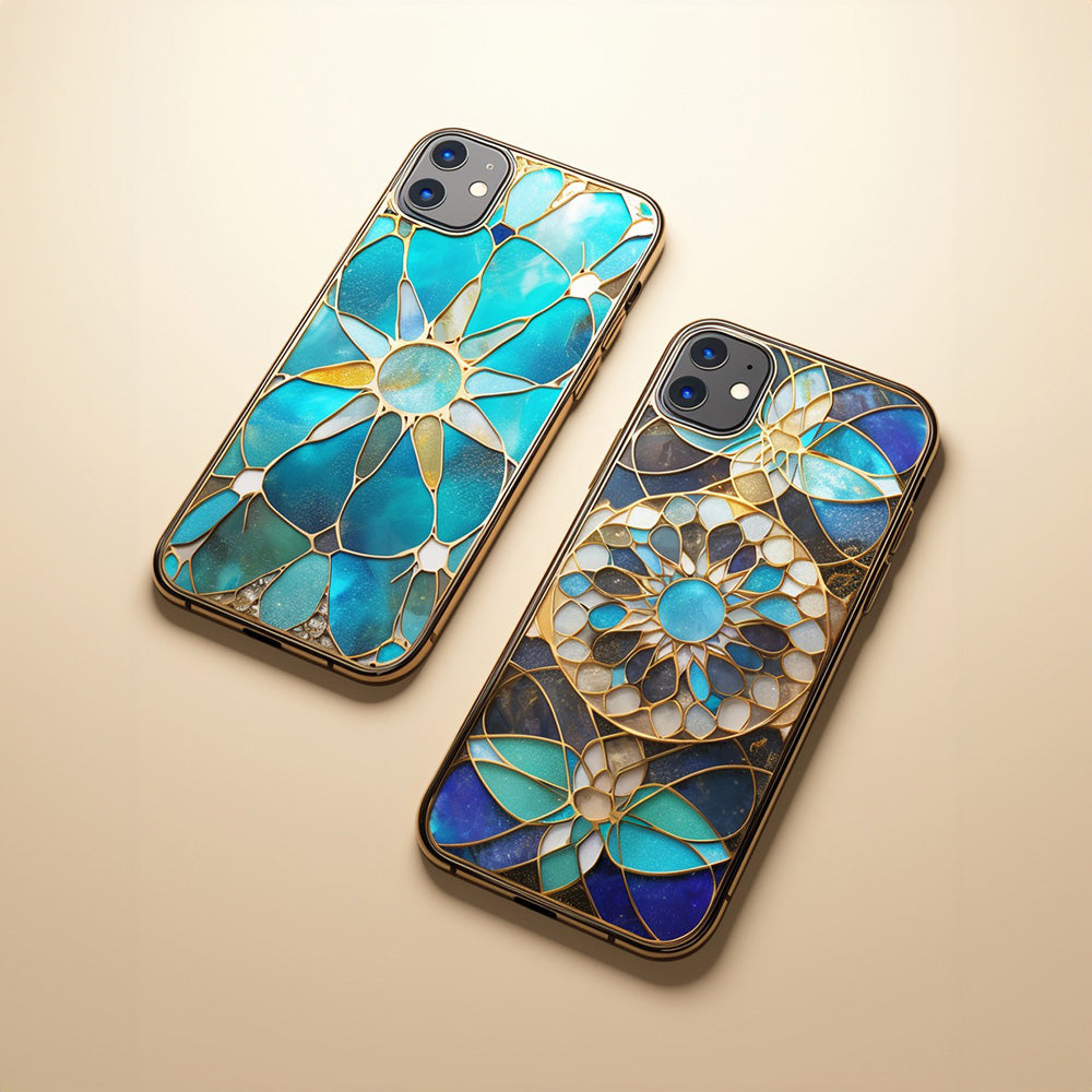 3d Stained Glass Mosaic Art Phone Case,Premium Protective Cover for iPhone, Samsung Galaxy, Google Pixel