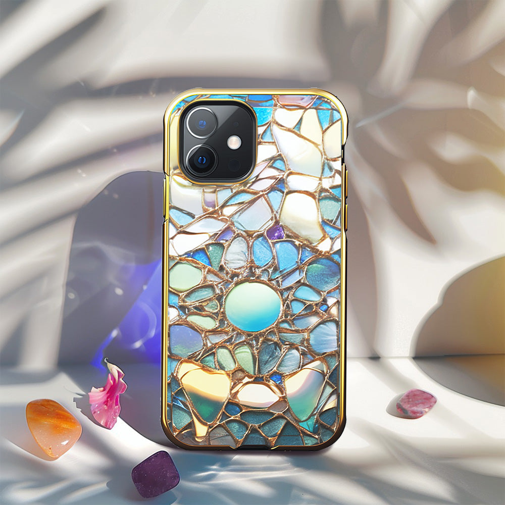 3d Stained Glass Mosaic Art Phone Case,Premium Protective Cover for iPhone, Samsung Galaxy, Google Pixel