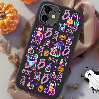 Spooky szn/Spooky Season Halloween Ghost Neon Phone Case,Premium Protective Cover for iPhone, Samsung Galaxy, Google Pixel