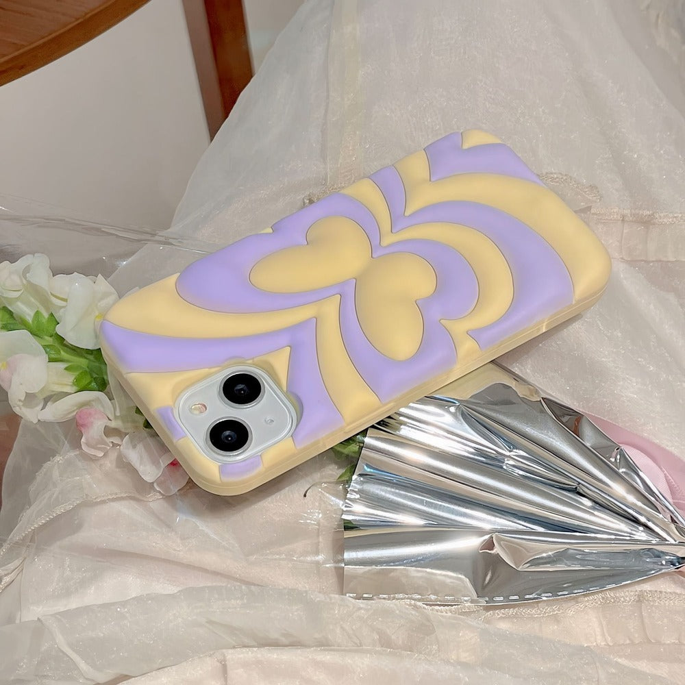 Colorful 3D Cartoon Butterfly Soft Silicone iPhone Case