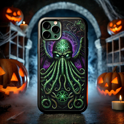 Cthulhu Eye 3D Relief Phone Case, Multiple Designs Available, Horror Tentacle and Evil Eye Patterns for iPhone, Samsung Galaxy