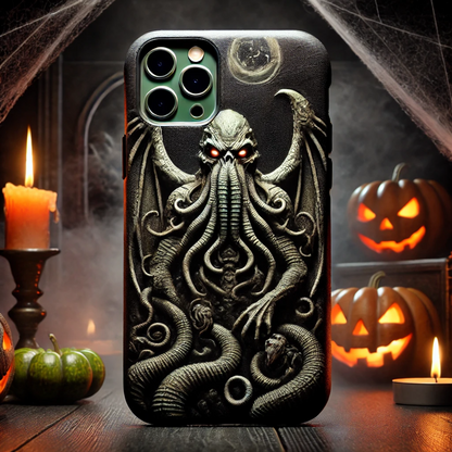Cthulhu Eye 3D Relief Phone Case, Multiple Designs Available, Horror Tentacle and Evil Eye Patterns for iPhone, Samsung Galaxy