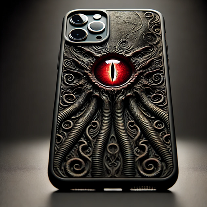 Cthulhu Eye 3D Relief Phone Case, Multiple Designs Available, Horror Tentacle and Evil Eye Patterns for iPhone, Samsung Galaxy