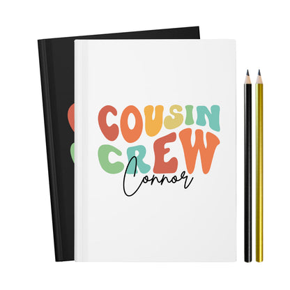 Customizable Cousin Crew Notebook with Personalized Name,Perfect Gift for Kids, Family Gatherings and School Events