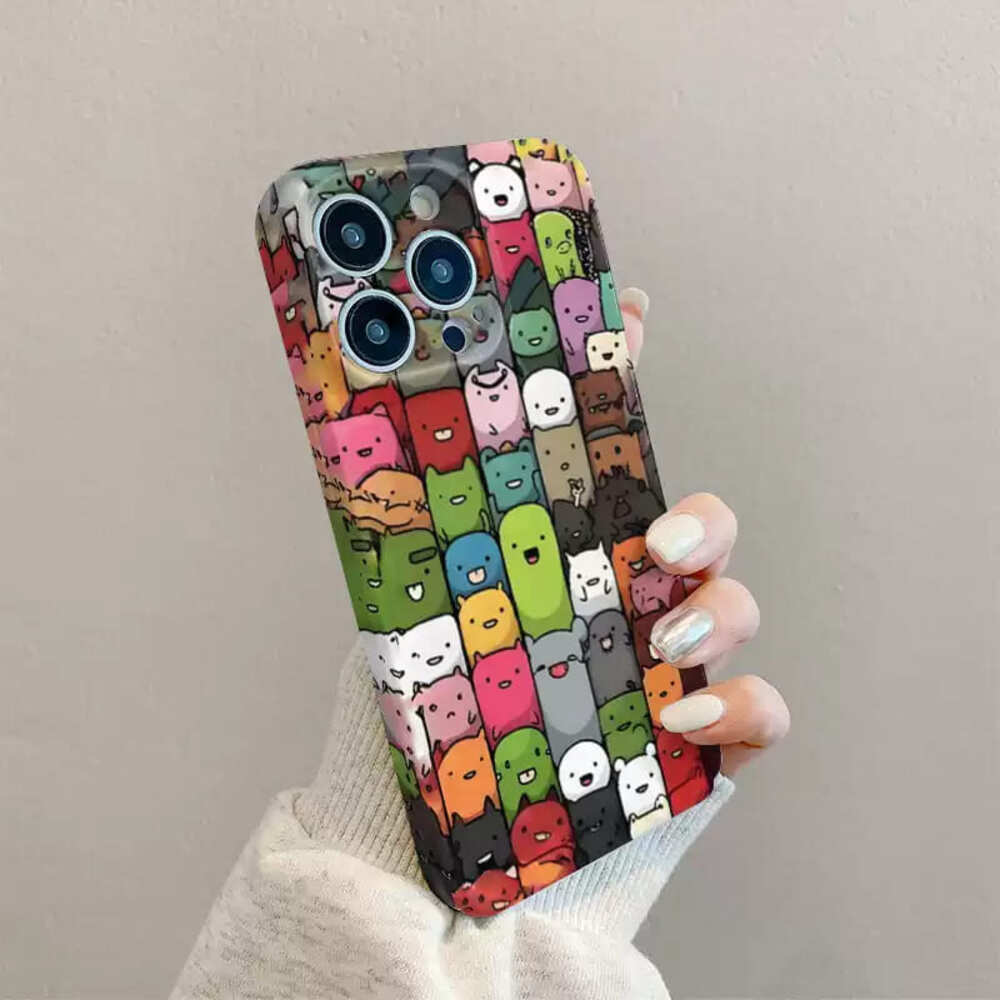 Colorful Cartoon Animal Print Phone Case,Cute and Fun Design For iPhone, Samsung Galaxy, Google Pixel, Xiaomi