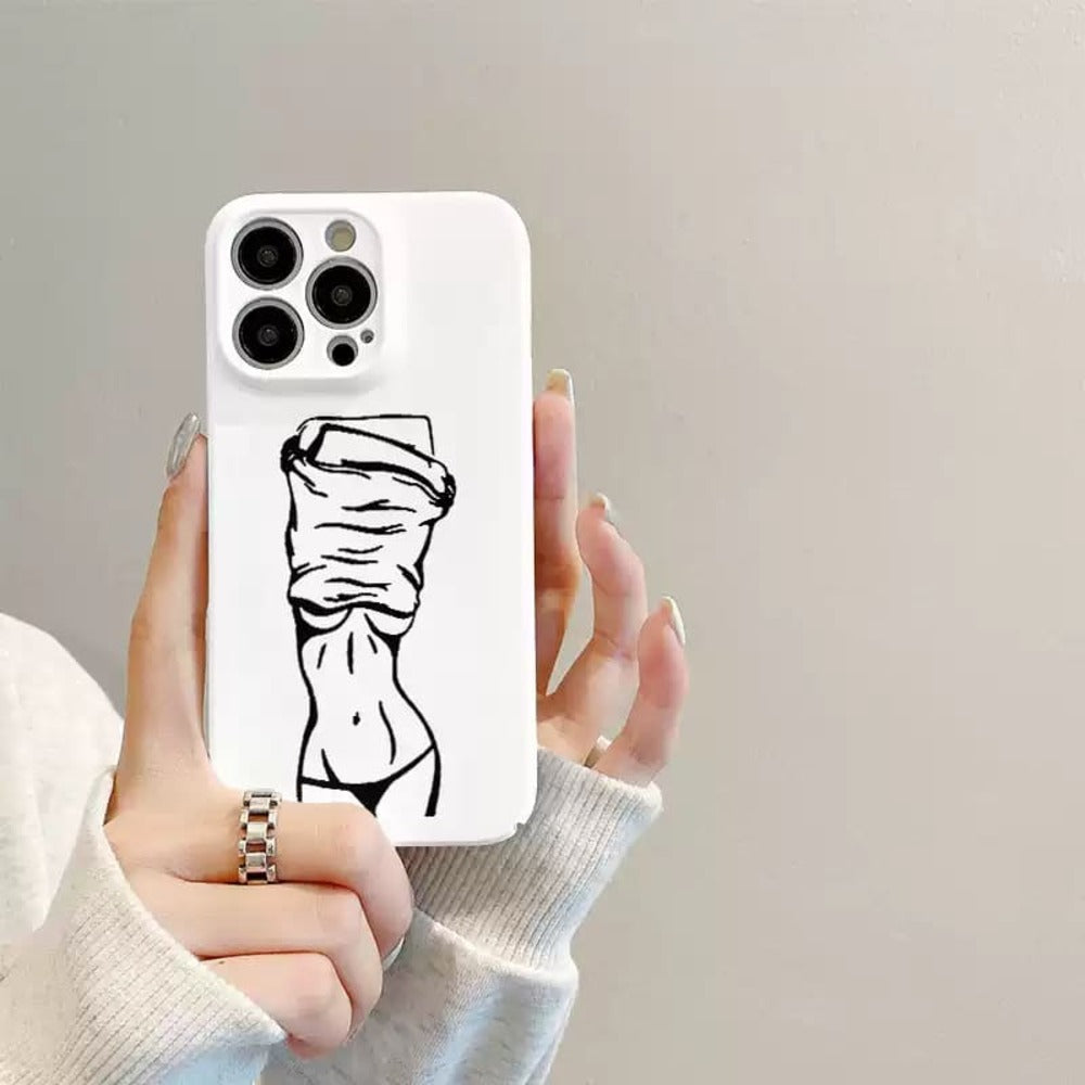 Creative Fitness Curve Phone Case，Stylish Protective Cover for Active Lifestyles For iPhone, Samsung Galaxy, Google Pixel, Xiaomi