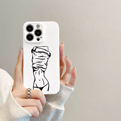 Creative Fitness Curve Phone Case，Stylish Protective Cover for Active Lifestyles For iPhone, Samsung Galaxy, Google Pixel, Xiaomi