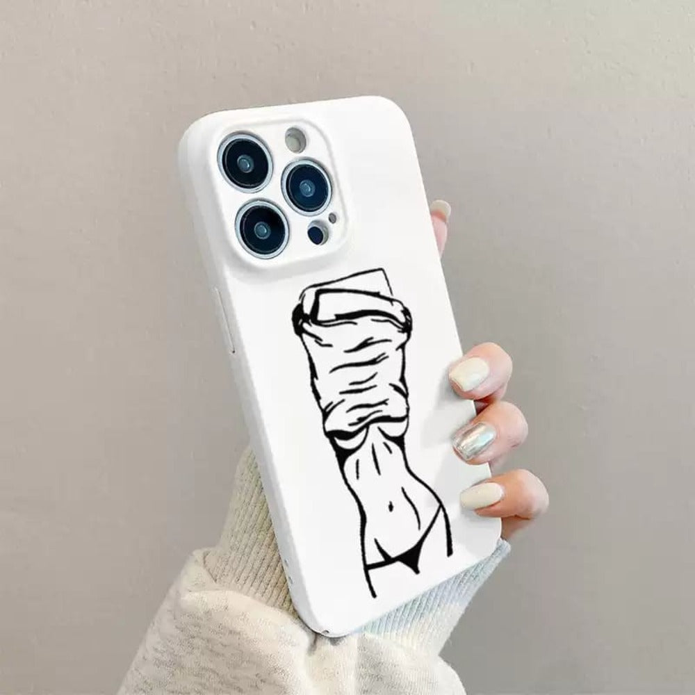 Creative Fitness Curve Phone Case，Stylish Protective Cover for Active Lifestyles For iPhone, Samsung Galaxy, Google Pixel, Xiaomi