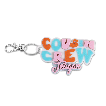 Personalized Family Bond Keyring, COUSIN CREW Custom Keychain, Perfect Gift for Loved Ones Stylish Cousin Crew Pendant